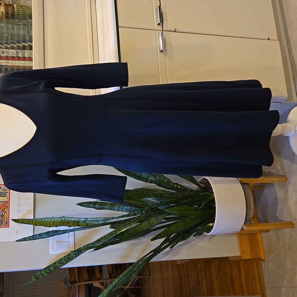 EUC Lands' End Navy/Black Sweater Dress Size XS